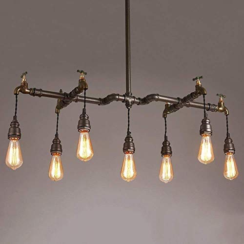 Light Lamp Industrial Wind Retro Chandelier Steampunk Water Pipe